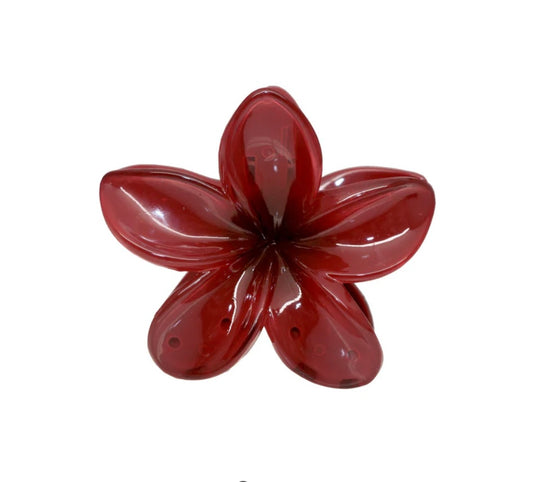 Elegant  Hair Clip Dark Red Cherry