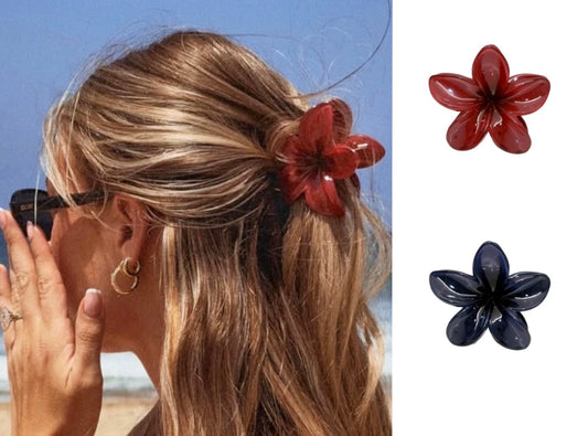 Elegant  Hair Clip Dark Red Cherry
